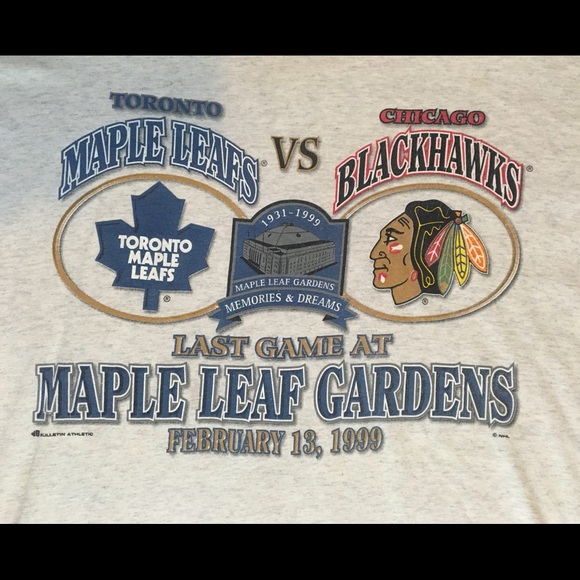 Vintage Maple Leaf VS Black Hawks Tee - Picture 2 of 9